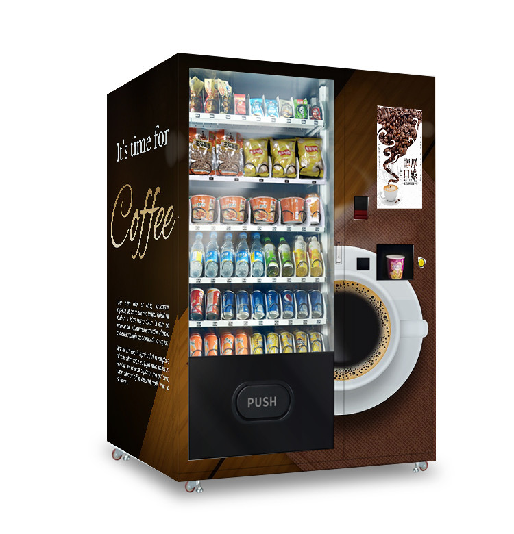Instant Coffee Vending Machine With Free Hot Water, Can Operate