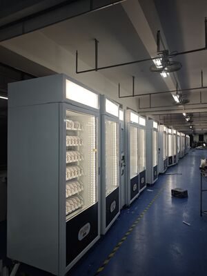 Snack Food Vending Machine Designed to Deliver Service with 215 Inch Touch Screen and Eye Catching Light Box in Retail Locations