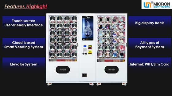 22 Inch Touch Screen Light Jewellery Vending Machine With Showroom
