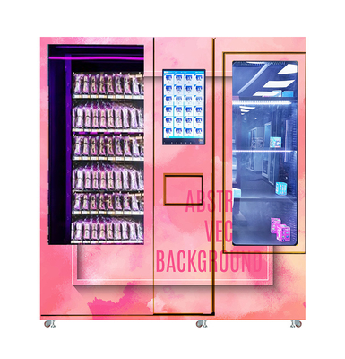 Automatic Beauty Cosmetics Vending Machines LED Lighting Custom Stickers Display Window
